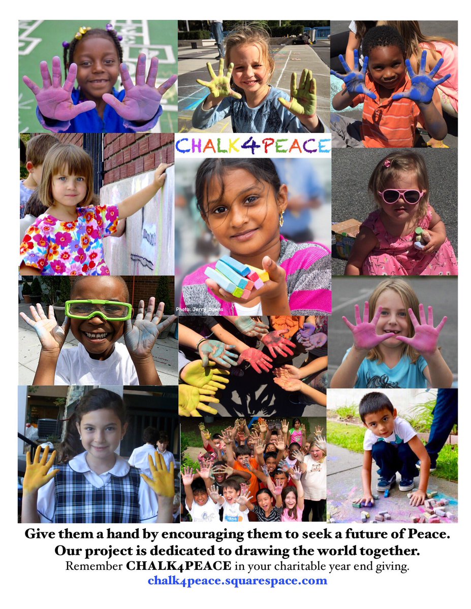 chalk4peace's tweet photo. .@abigaildisney @HankAzaria @tomhanks @tomverica @nancycartwright @Sarah_Hyland @sarahlafon @thichnhathanh @JackKornfield @ASCpas @metheridge The Faces (and hands) of #CHALK4PEACE-These #CHALKSTARS draw the world together; join us on #GivingTuesday!
Http:https://t.co/5xg8dk8Bzk https://t.co/jNHD2O5FwZ