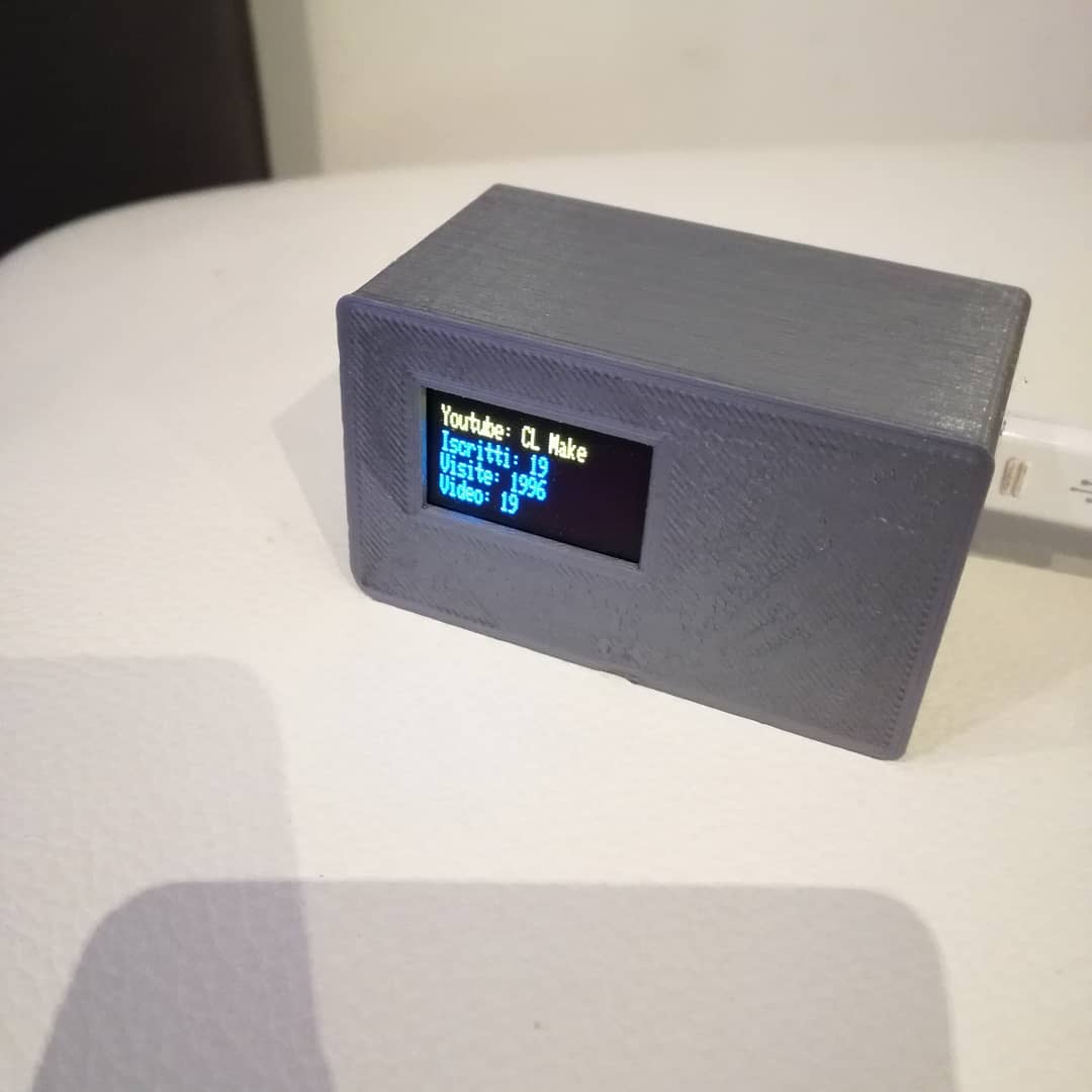CLMake's tweet photo. Ciao siamo... Progetto pronto!!!!😎😎😎... A breve video e tutto il necessario per autocostruirselo!!!!!! #clmake #watch #nodemcu #arduino #oled #diy #faidate #3dprinting #prusai3mk2 #wireless #meteowatch #youtubewatch https://t.co/KbL68DMd6u