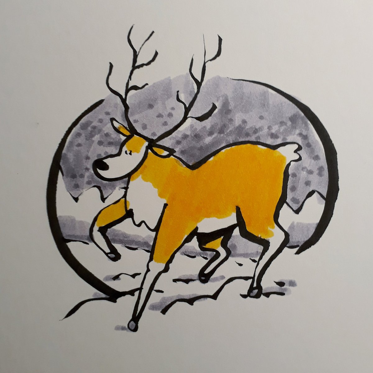 zeichenwege's tweet photo. (1545) Deer https://t.co/ijd6CZDCTB