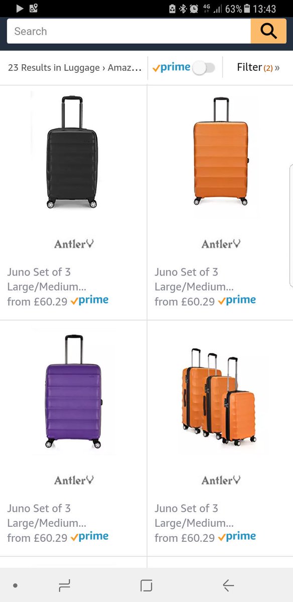 AC00k1e's tweet photo. @AmazonHelp I ordered one of those "set of three suitcases". I clicked through and ordered. It wasn't till I collected today that I saw only one suitcase had arrived not a "set of three" as clearly indicated in the screenshot https://t.co/FWg9B5NCtX