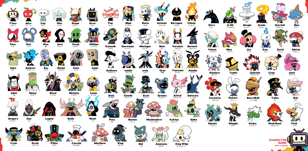 今年の5月頃から11月までもそもそ作ったT-boyのフレンズとヴィランズ。