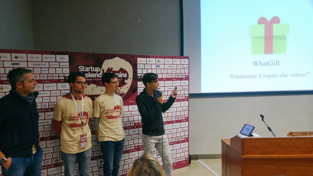 Loro sono i ragazzi di WhatGift: la piattaforma per creare e amministrare liste regalo online. In bocca la lupo! #swmessina #avaiava