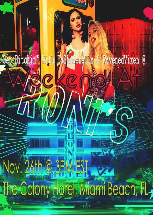 BeachmasBash's tweet photo. Today’s the day! Who’s ready to get physical or walk like an Egyptian at 3pm EST with @LaSinderella and @RavenedVixen for their birthdays? It’s an open invite to anyone and everyone! #WeekendAtRonis #RoniSquared https://t.co/hKa2gLb2Wt