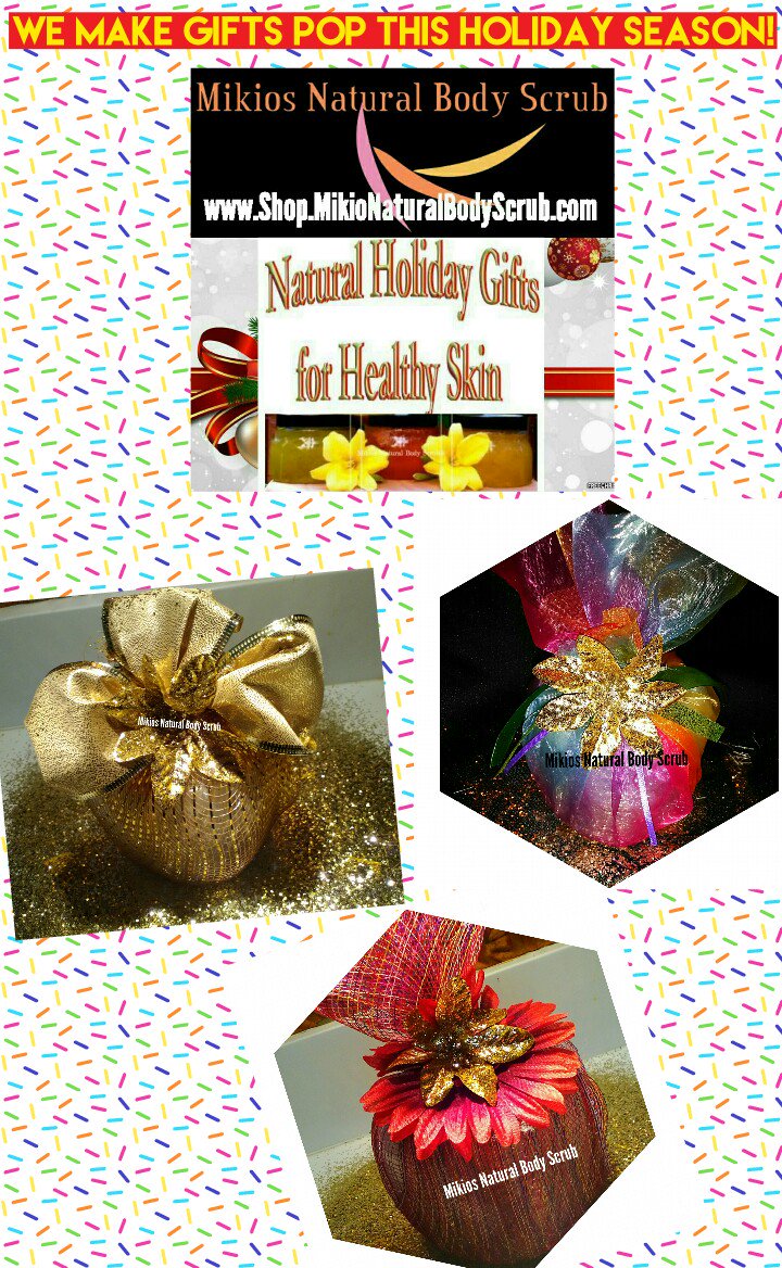 MikiosBodyScrub's tweet image. Free Gift Wrapping ends Dec 27th.
