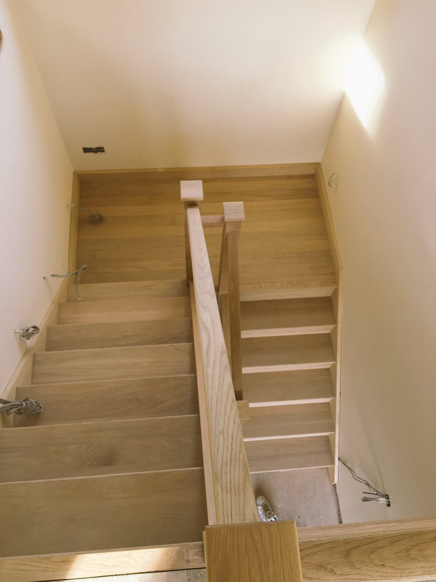 Solid oak staircase installation on one of our bespoke contracts