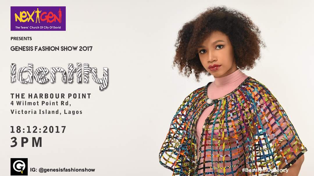 RCCGCityofDavid's tweet photo. For Tickets, partnership and sponsorship, please send a DM to @genesisfashionshow on Instagram. #BeautyInDecency #Identity https://t.co/sWbi3bCFwa