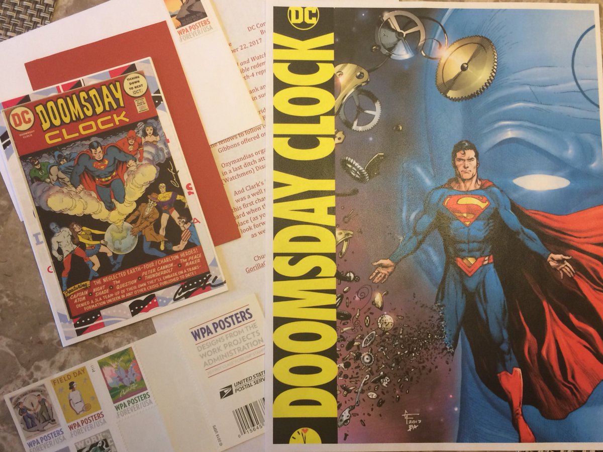 ChuckBrouilette's tweet photo. gonnaTry2maintain posting pre #USPS posts of my weekly #artCommentCards thisWeek's features #WPAPosters &amp; goes to #DoomsdayClock https://t.co/WckO93hVV1