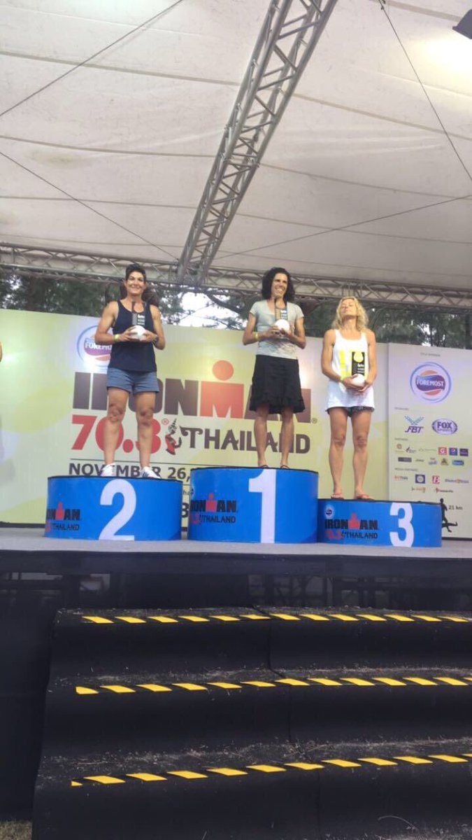 Thank u <a href="/im703thailand/">Ironman70.3 Thailand</a> for an amazing race experience. Loved the ice baths &amp; choc milk at the end 😬 happy to take 2nd #IM703Thailand