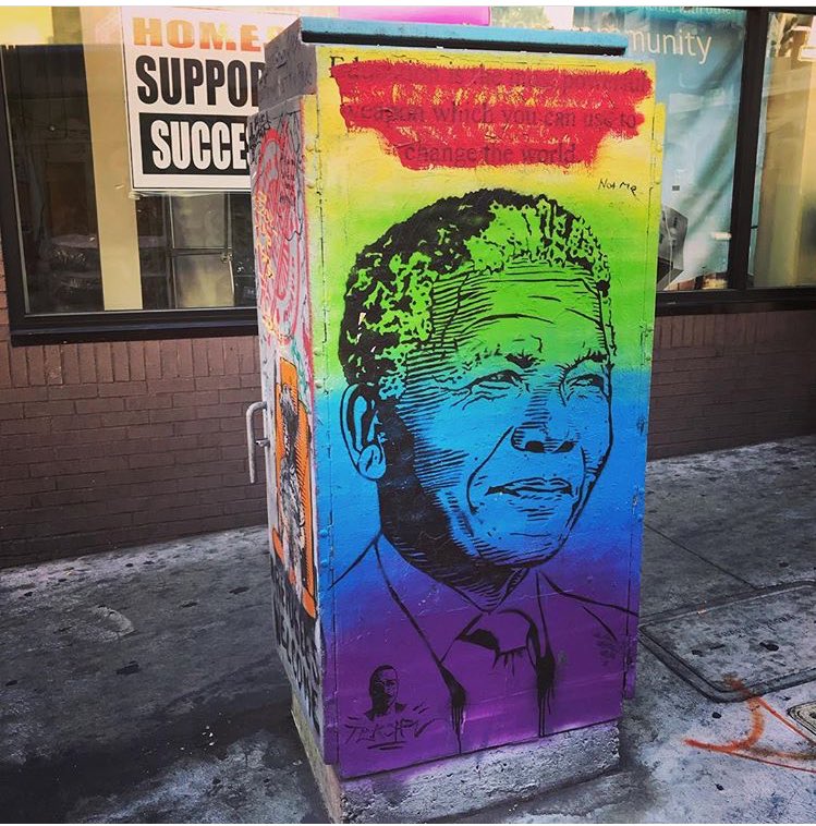 "Education is the most powerful weapon which you can use to change the world.” -Nelson Mandela || 📸 <a href="/eyeforstreetart/">Phil Zubia</a> #dtla #downtownla #dtla_fwd #losangeles