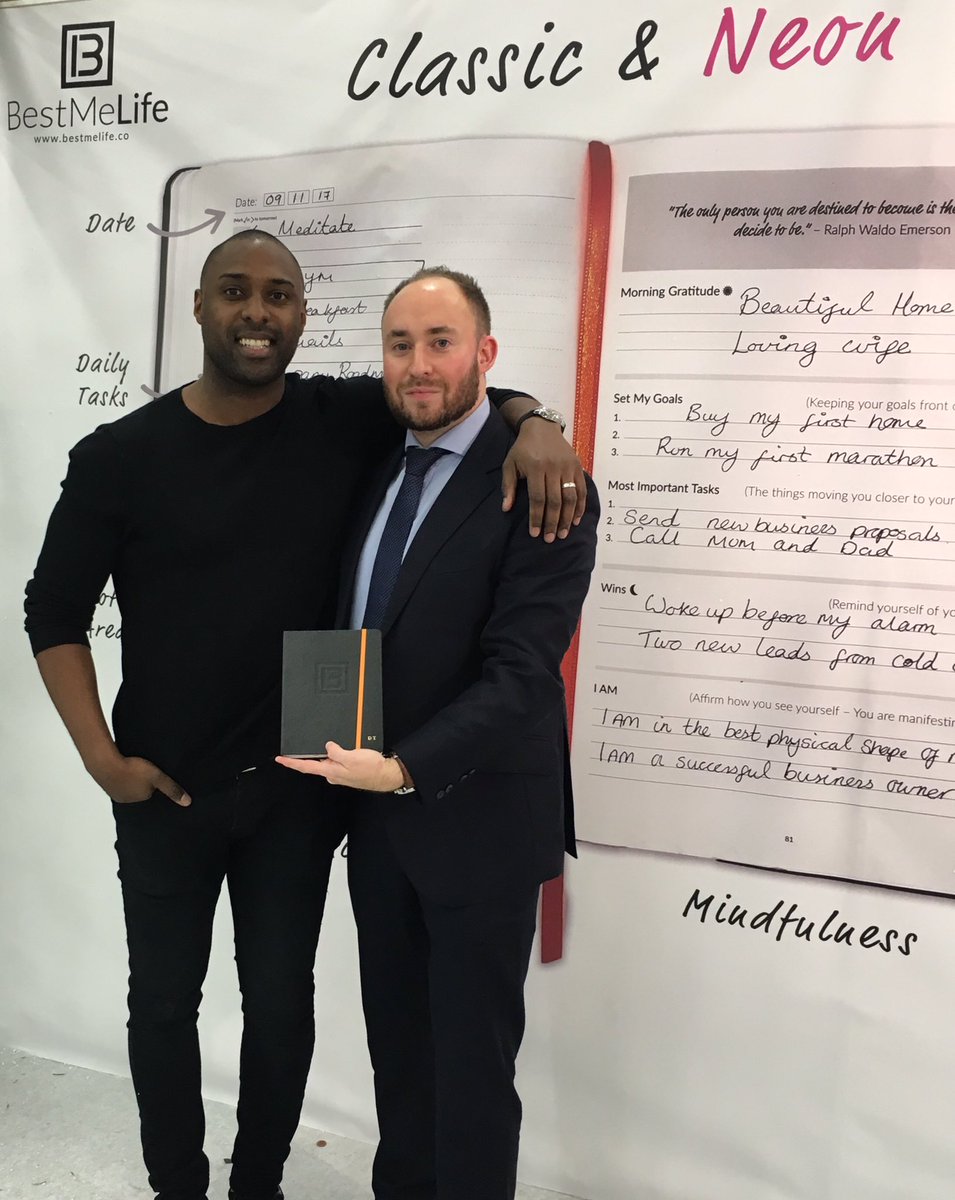 David_T112's tweet photo. Fantastic to catch up with a good friend from back in the day @markrenejoseph and see the new venture @thebestmelife @ideal_home_show #BestMeLife #BestMeLifers #BestMeJournal #Productivity #Mindfulness πππͺ https://t.co/QTzmIeNvKf