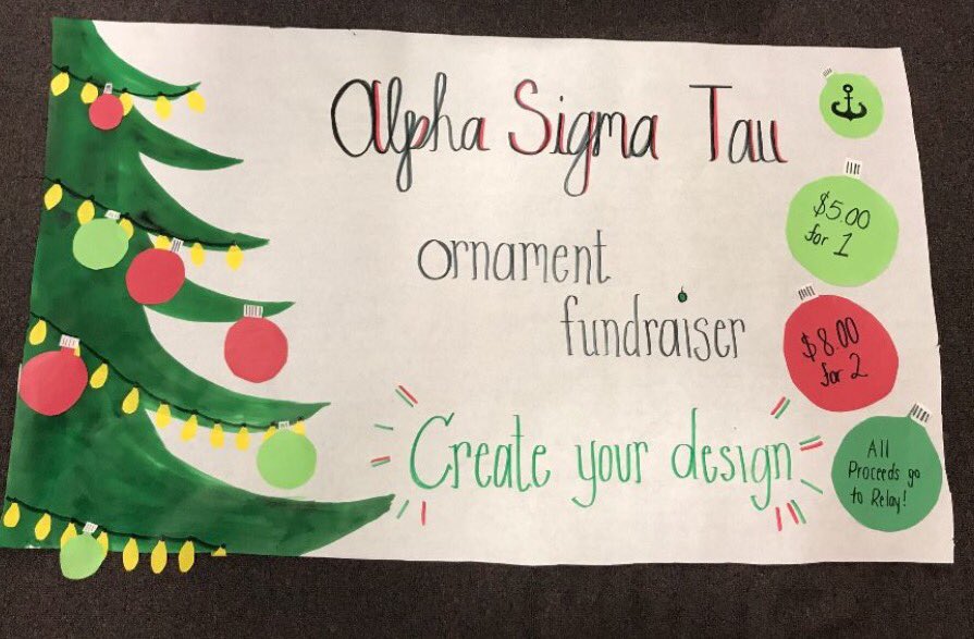 ast_mcdaniel's tweet photo. Buy ornaments from AST all this week! ⚓️💛💚 we will be selling them outside of glar! Create the perfect ornament for a loved one ⚓️🎄 https://t.co/7giW55zYmO