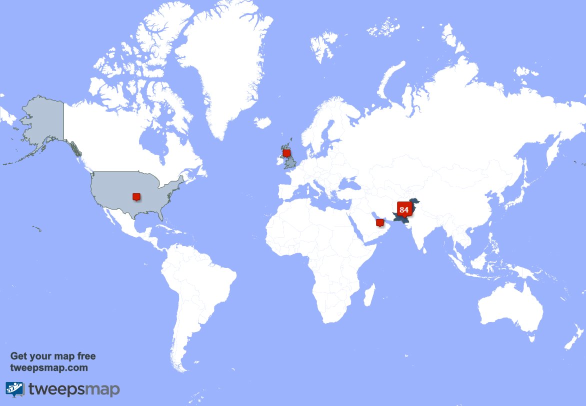IamKumarDileep's tweet photo. My followers live in Pakistan (81%), UAE(9%)... Get your map: https://t.co/aj5vj8jz9Y https://t.co/W9Jrp5bnmh