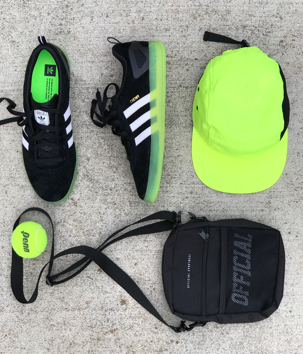 OfficialBrand's tweet photo. Our new Utility Bag, Savage Sulfur Camper and the @adidasskate Chewy Cannon #palacepro #OutfitGrid #StayOfficial https://t.co/kQ2eURIo4O