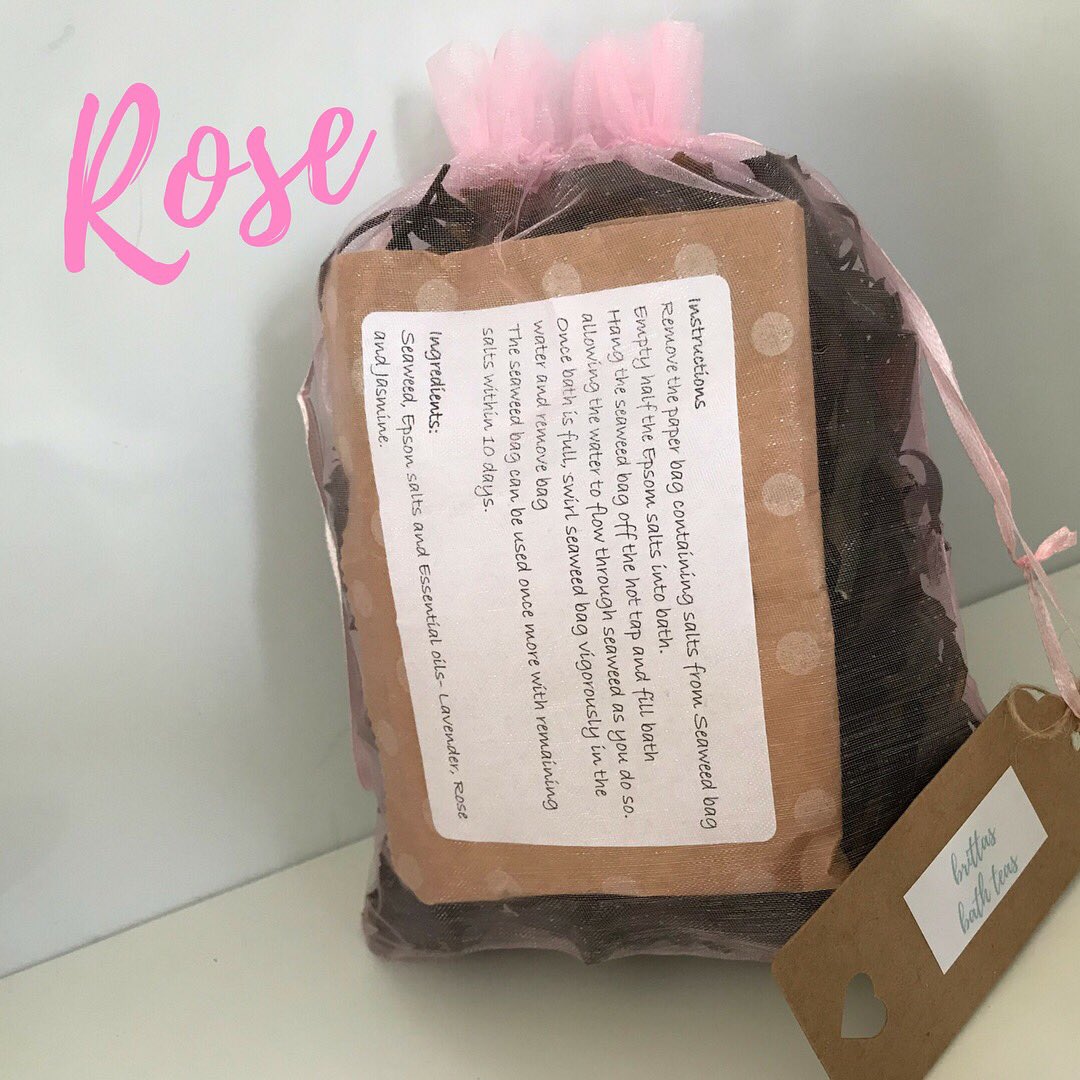 BrittasBathTeas's tweet photo. We will be selling three different scents for our Bath Teas, these are; lavender, rose and jasmine.
Our Bath Teas are made from natural dried seaweed, Epsom salts and plant oils (lavender, rose and jasmine).
Please follow us to keep up to date!
#seaweed #bathteas #minicompany https://t.co/SRywhFil7A