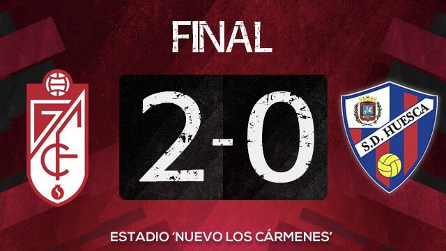 GranadaCF's tweet photo. Victoria ante el líder. Triunfo con un gran partido de todo el equipo 👏🏼👏🏼👏🏼👏🏼👏🏼

#EternaLucha #GranadaHuesca https://t.co/lXhOitT0oz