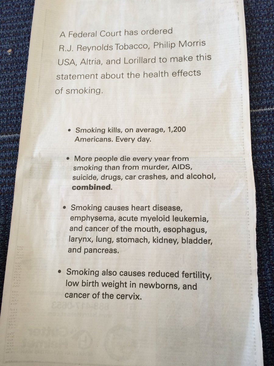 jgarywheeler1's tweet photo. Big tobacco guilty of racketeering. Finally coughs up truth https://t.co/UanCGKVvY1