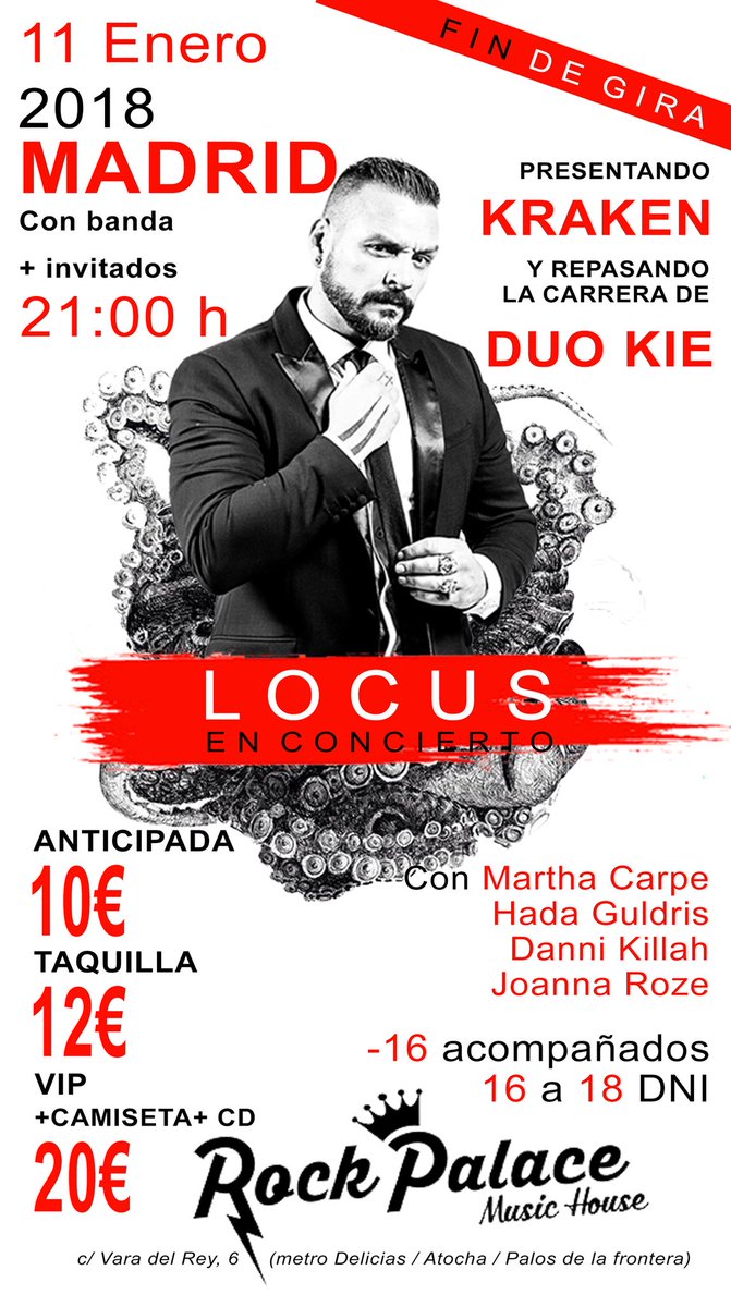FrasesDeLocus's tweet photo. ¿Ya tienes tu entrada para el final de gira de Kraken? Que no te lo cuenten macho...!!! https://t.co/z9Hpx0aDKe
