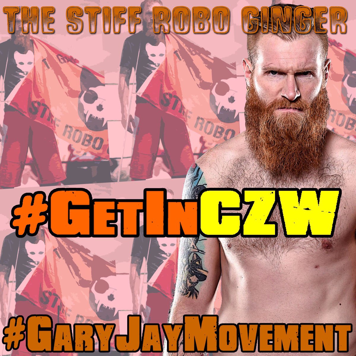 StiffRoboGinger's tweet photo. Let's get some RT's and #GetInCZW @combatzone I want to show the world what they have been missing and #Czw is the place to do that. #LetMeFight #YellowAndBlackGinger #GaryJayMovement👊🤖 I want the #Best https://t.co/gEXPWfzjB6