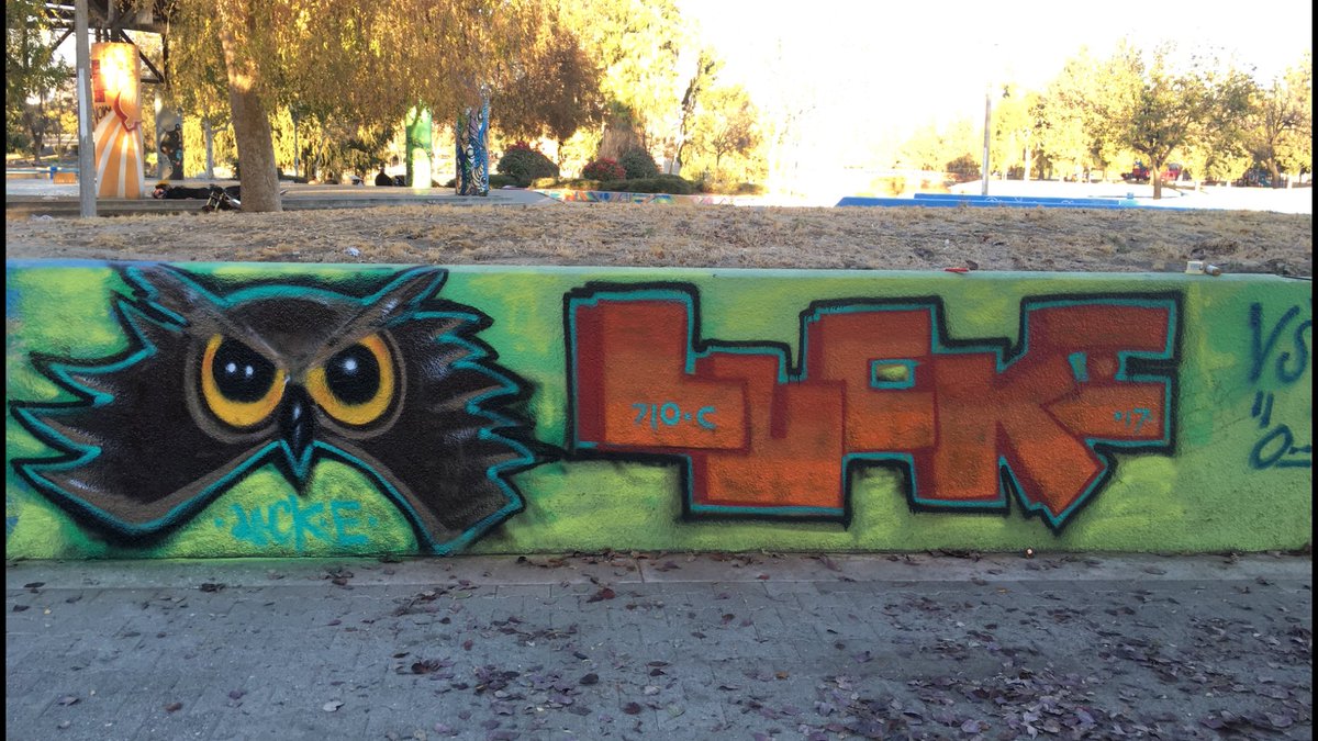 LuckeOne1's tweet photo. Yesterday's paint session with DazeOne Arts / Madblock @ seccombe park in San Bernardino #luckeone #streetart #graffiti #hiphop #710c #seccombe #SB #LA #IE https://t.co/VF9UPR8uos