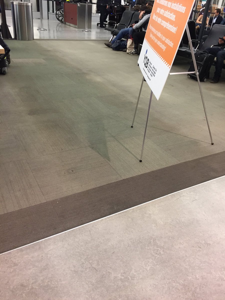 ManningtonTO's tweet photo. @QuebecYQB let us know when you want to look at new carpet!  Departures needs a little work! https://t.co/atkywclwy7