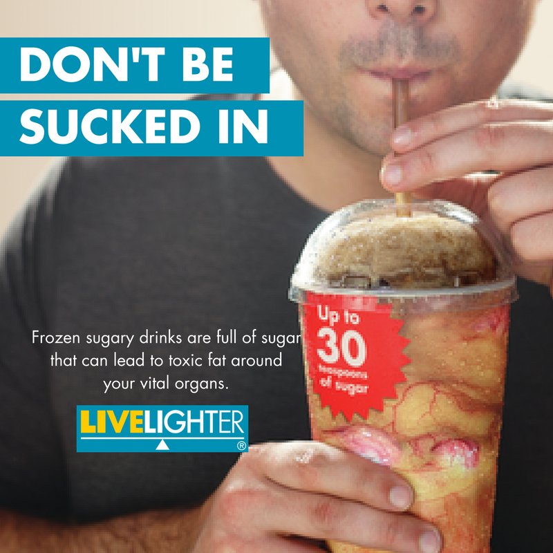 sokker brydning Norm LiveLighter on Twitter: "They're cold, cheap and tempting but frozen sugary  drinks can contain up to 30 teaspoons of sugar. This summer we're  encouraging you to stop and think when it comes