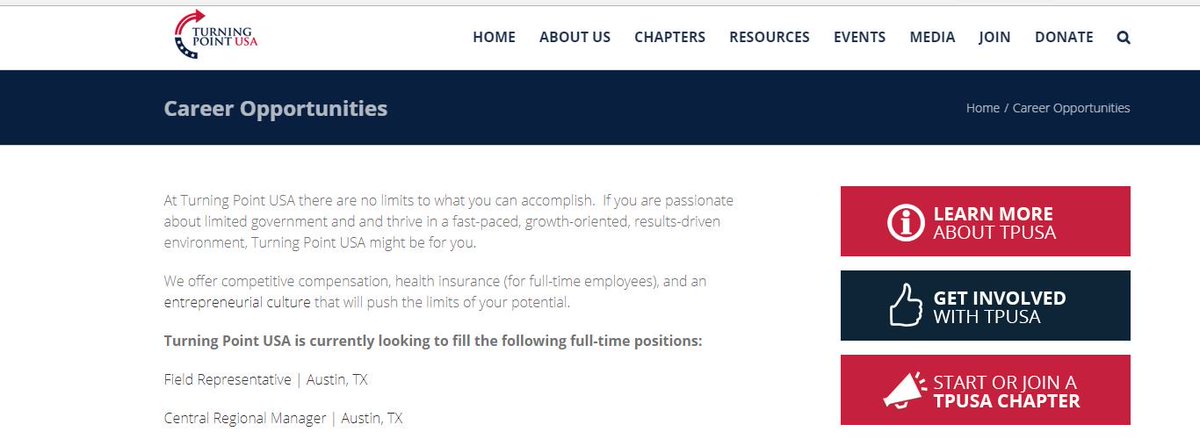 I see Turning Point USA is now offering health insurance to full-time employees. I'd really like to see the '16 990 & what Charlie Kirk's salary is.