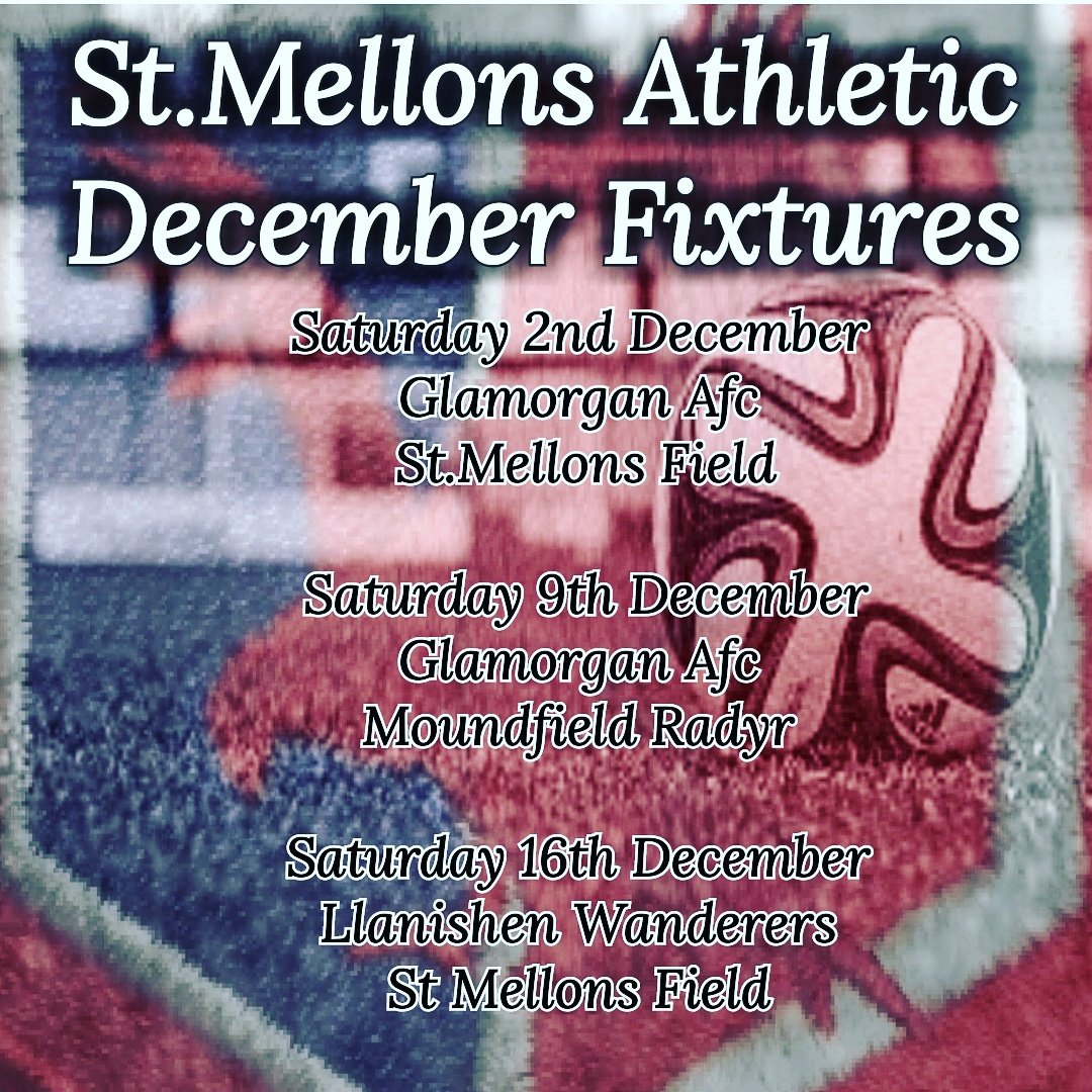 stmellonsafc's tweet photo. #decemberfixtures #stmellonsathletic โฝ๏ธ @cardiffcomb https://t.co/HMJ9u7zJCK