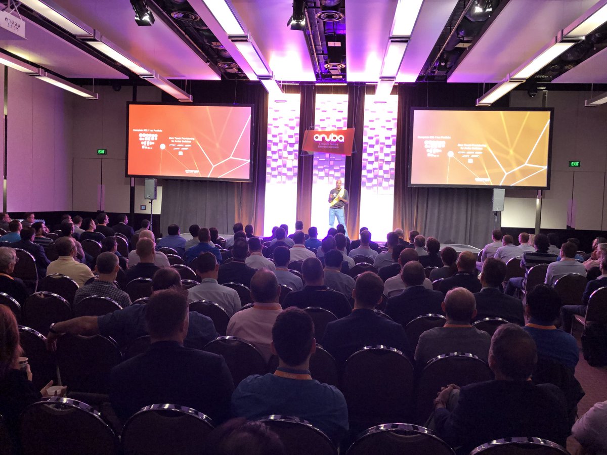 ambonica's tweet image. Aruba Atmosphere Melbourne Event has kicked off at Crown today. Partha, our CTO talking about key innovations and growth trends for the year, what a year it’s been! 
#innovation #ATM17ANZ #genmobile