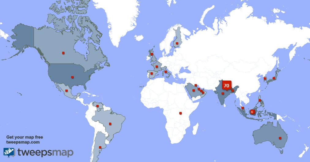piditnepal's tweet photo. My followers live in 26 countries: Nepal(70%), Indonesia(6%)... https://t.co/pOtFKkbsIE Get your free map! https://t.co/TzfHmtMwuk