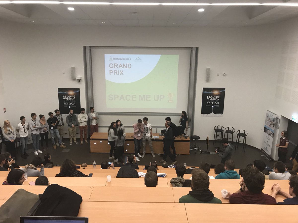 SWToulouse's tweet photo. Le gagnant du #swspace est Space Me Up. Du tourisme spaciale à moindre coût ! https://t.co/YELj9Y8dW8