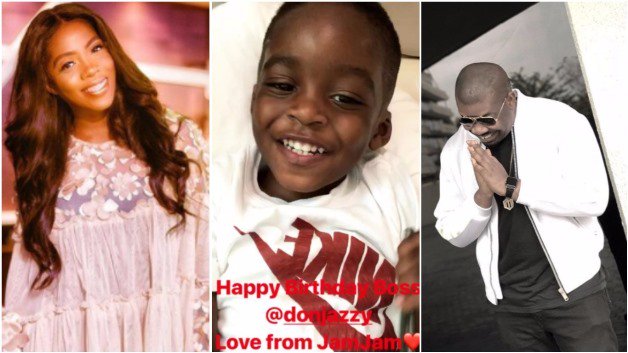 Don Jazzy shares cute video of how Tiwa Savage s son wished him happy birthday (video):  