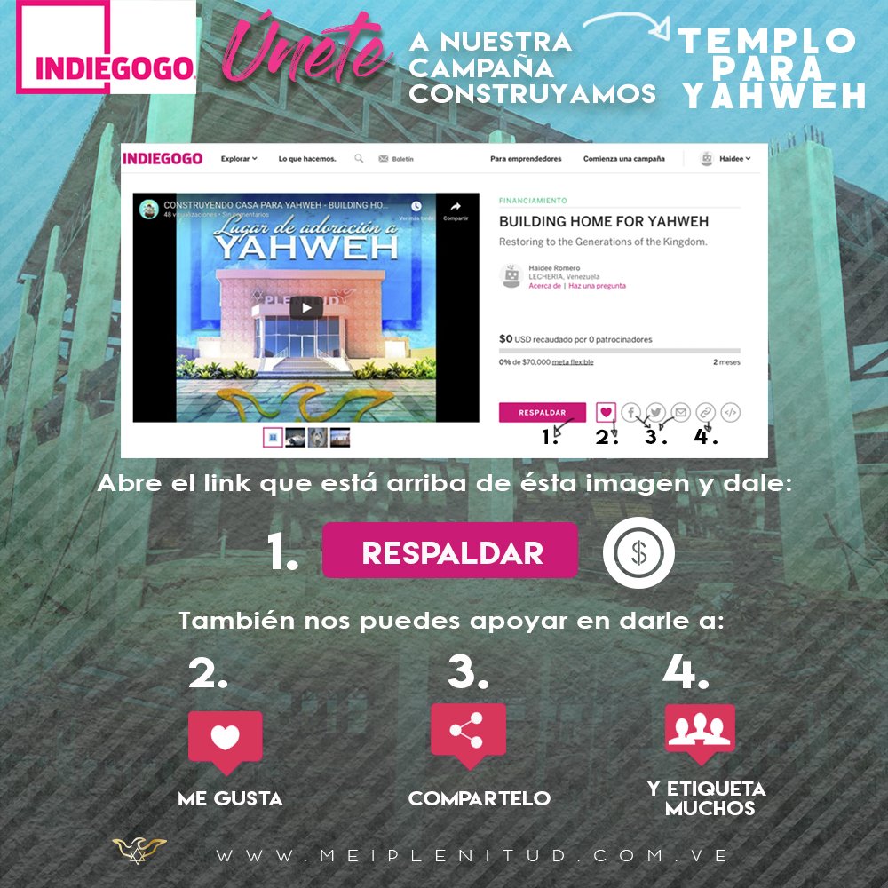 kmesmirna's tweet photo. Conoce la historia detrás de "BUILDING HOME FOR YAHWEH" y ayúdanos a alcanzar nuestra meta. @Indiegogo 

https://t.co/Sf7IK1vrr2 https://t.co/uYQxpYEMgk