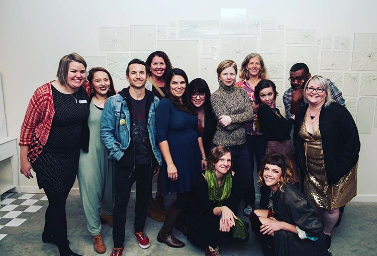 That one time we managed to get all the artists in one room at the same time...See these talented folk's work in #ACTTWO on view now through Dec 15 at #GlassWheelStudio!