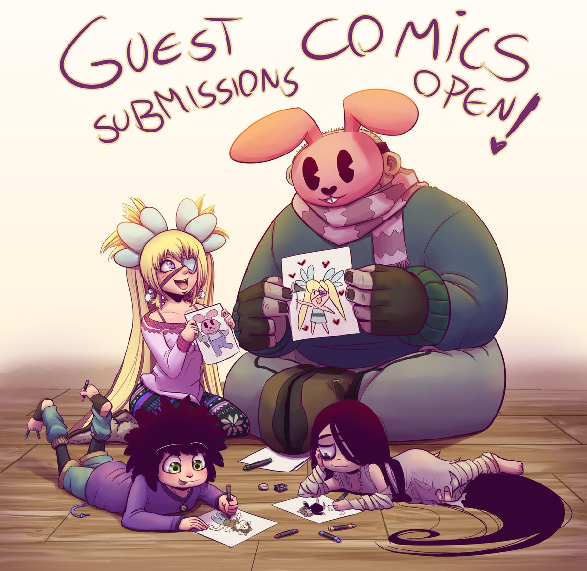 LeahVillArt's tweet photo. Well, not about anthologies, but I finally make the official announcement, soon I'll be taking a month hiatus and I'm opening submissions for #GUESTCOMICS! RT if you can >u< #comicbookhour https://t.co/knRQGLyjM8