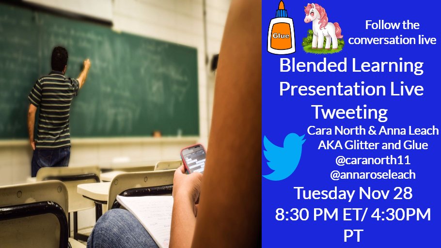 caranorth11's tweet photo. My friend @AnnaRoseLeach and I are presenting on blended learning for a course. We have learned so much that we want to share our takeaways with our PLNs. Follow the conversation on Tuesday to learn more. #edchat #AECT17 @tstucmickell @correia65 @KuiXieOSU @voithofer https://t.co/k0EhvNFE7m