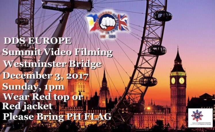 UKDDS2016's tweet photo. Calling all DDS in the UK! See you all soon! @MochaUson @srsasot @iMthinkingPinoy #DDSeuropesummit #YesForFederalism https://t.co/fYFmgUt5Ie