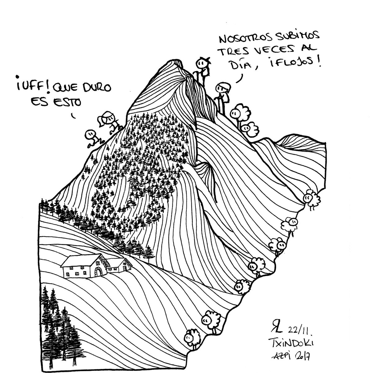 Hemos fusionado pinceles <a href="/errevuelta/">errevuelta Gorriatxarrena 🦋errevuelta.bsky.social</a> y yo. #Txindoki #comocabras