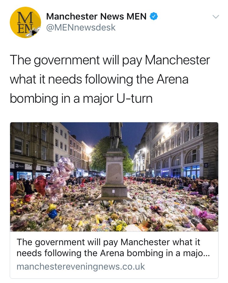 sidetosal's tweet photo. We did it. We actually did it. This is what being together brings. Being together and love each other is all world needs these days!!!❤️
#JusticeForManchesterِ 💛 https://t.co/MFX1GC8got
