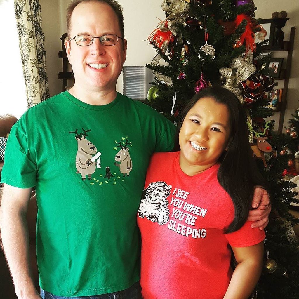 graceduffy's tweet photo. We ruin everything. #ChristmasShirts #TooHotForSweaters https://t.co/1GsFsSuBNR https://t.co/Acd8ddRmeO