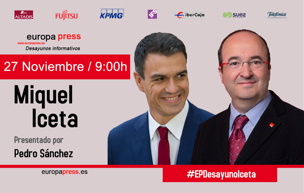 Resultado de imagen de iceta DISCURSO COMPLETO DESAYUNO EUROPA PRESS. 27 de noviembre de 2017