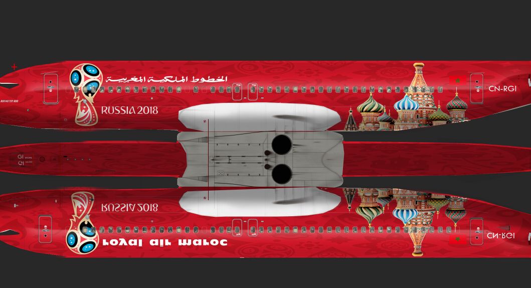 SickOfAviation's tweet image. Belle livrée pour la @RAM_Maroc à l'occasion de la coupe du monde :).