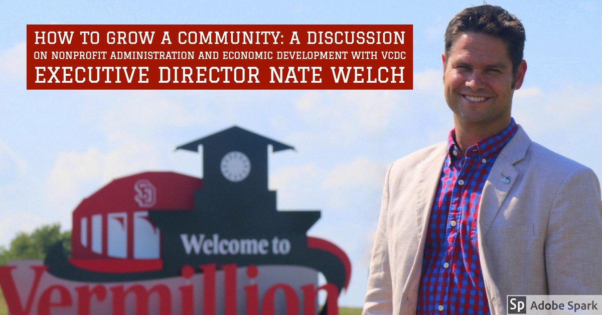SPEAKER EVENT: <a href="/VermillionSD/">Vermillion, SD</a> executive director <a href="/NateWelch/">NateWelch</a> will be on campus tomorrow from 6:30-7:30 p.m. in MUC 212 to speak about economic development in Vermillion! We hope to see you all there!