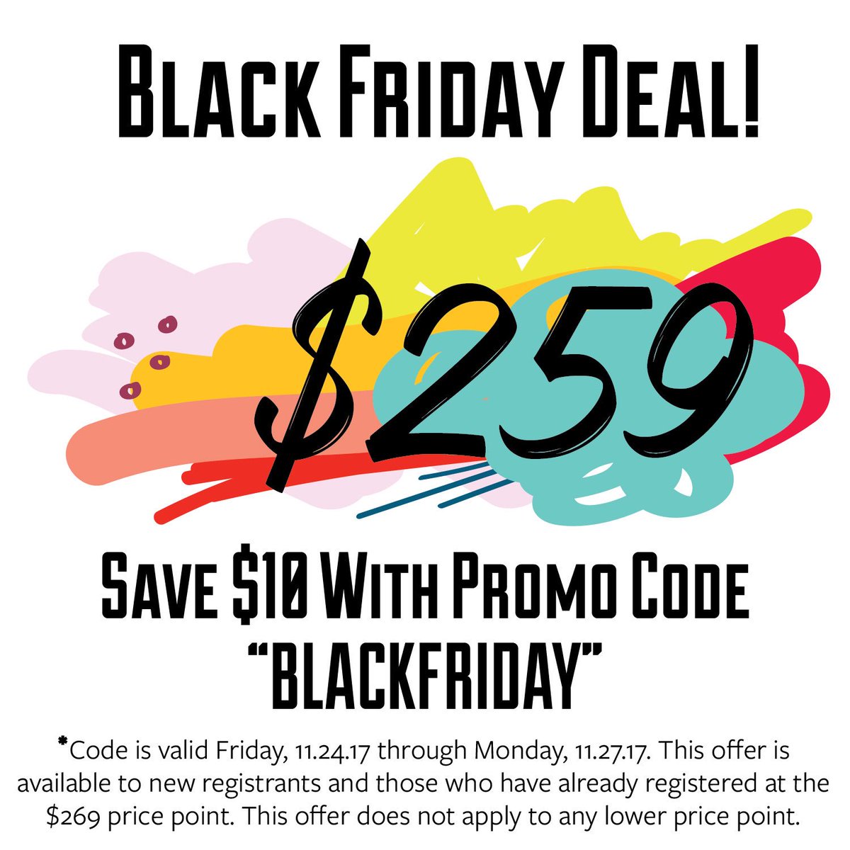 CSUCRU's tweet photo. FREE $10!  Black Friday Discount for CWC /// Denver (even if you already registered!) Use promo code “BLACKFRIDAY”.  Deal ends tomorrow! https://t.co/5EEtj65d9q