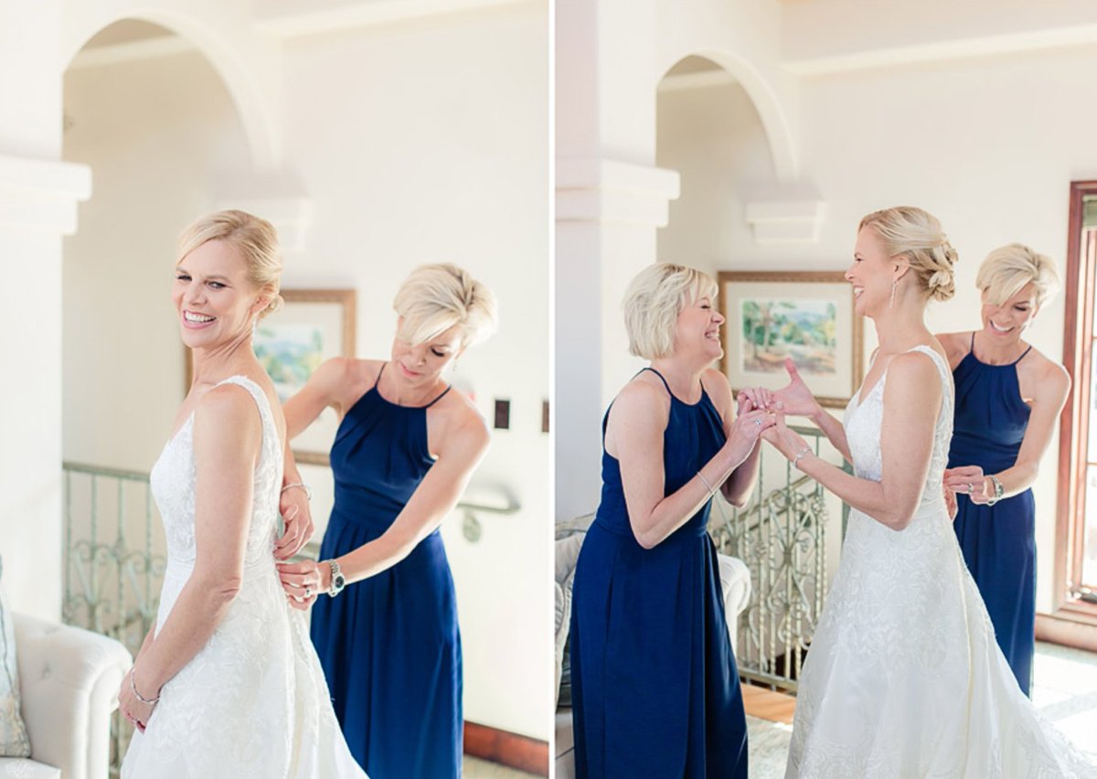 This wedding party is having a blast getting ready in our bridal suite!