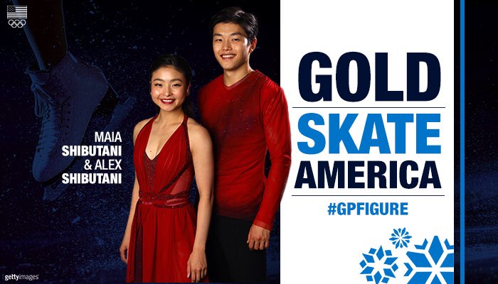 Gold medal graphic for Maia and Alex Shibutani