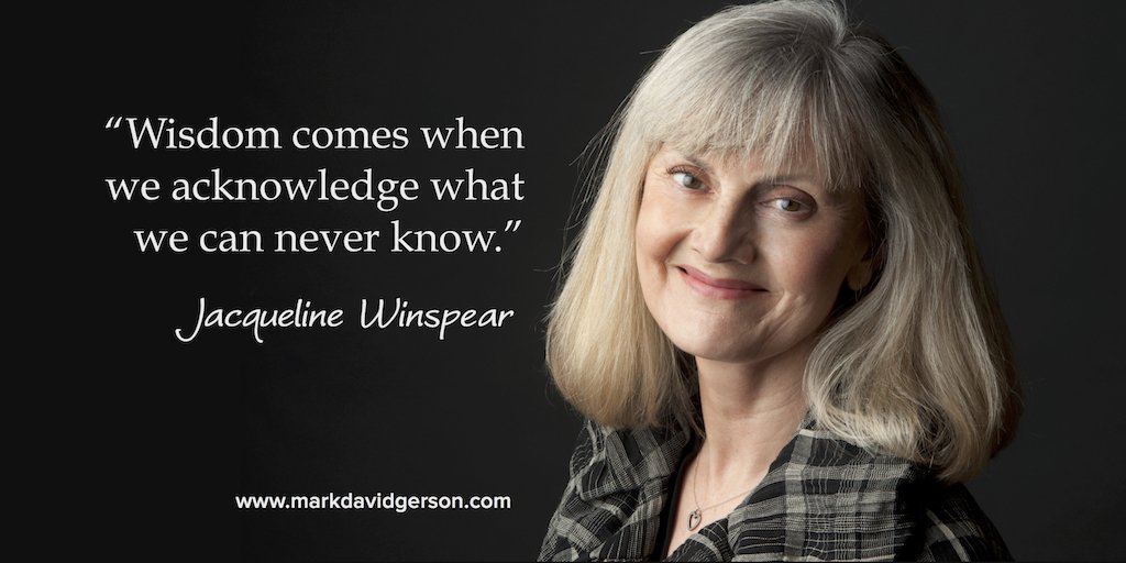 coolgames24's tweet photo. "Wisdom comes when we acknowledge what we can never know." - Jacqueline Winspear #wisdom #quote https://t.co/0DEkQcViTi