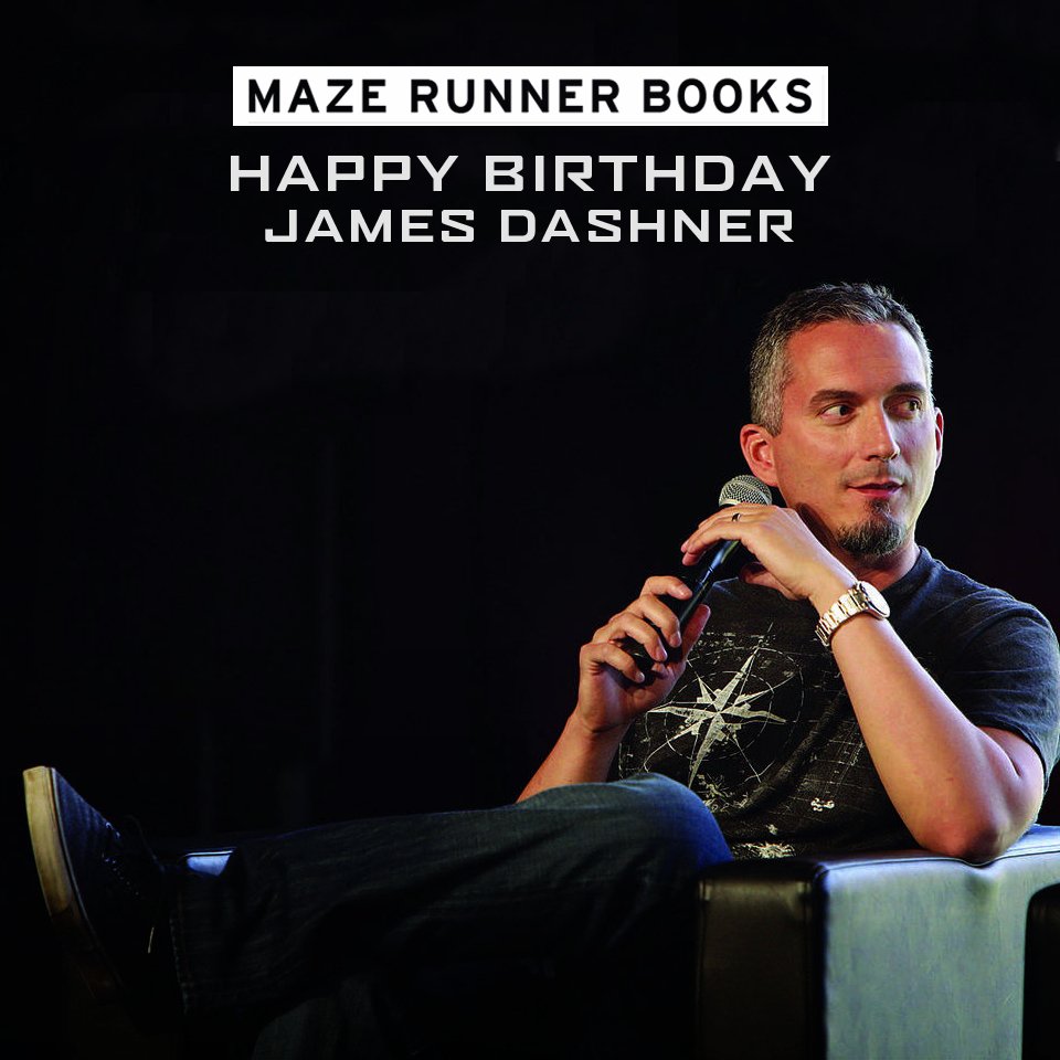 HUGE Happy Birthday <a href="/jamesdashner/">James Dashner</a> from everyone at <a href="/MazeRunnerBooks/">If you ain’t scared… you ain’t human.</a>! #Gladers #DashnerArmy #MazeRunner