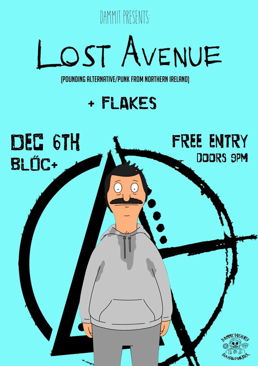 DammitGlasgow's tweet photo. Lost Avenue and @flakesuk hitting up @BlocGlasgow on Dec 6th.!! https://t.co/qJdkoPijRU