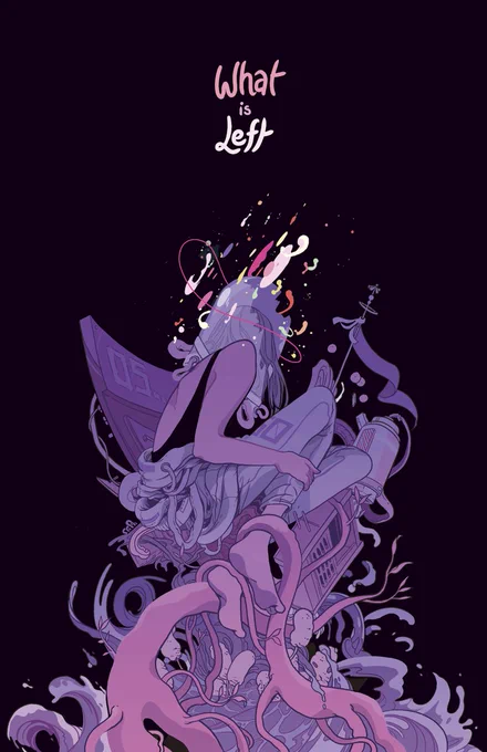 #comicsforxmas what is left by rosemary valero o'connell: a gorgeous, GORGEOUS short about an engineer trapped in spaceship that runs on memories. it's beautiful and melancholy and wistful in the best way. (grab it here: https://t.co/NoWxEKyId3) 