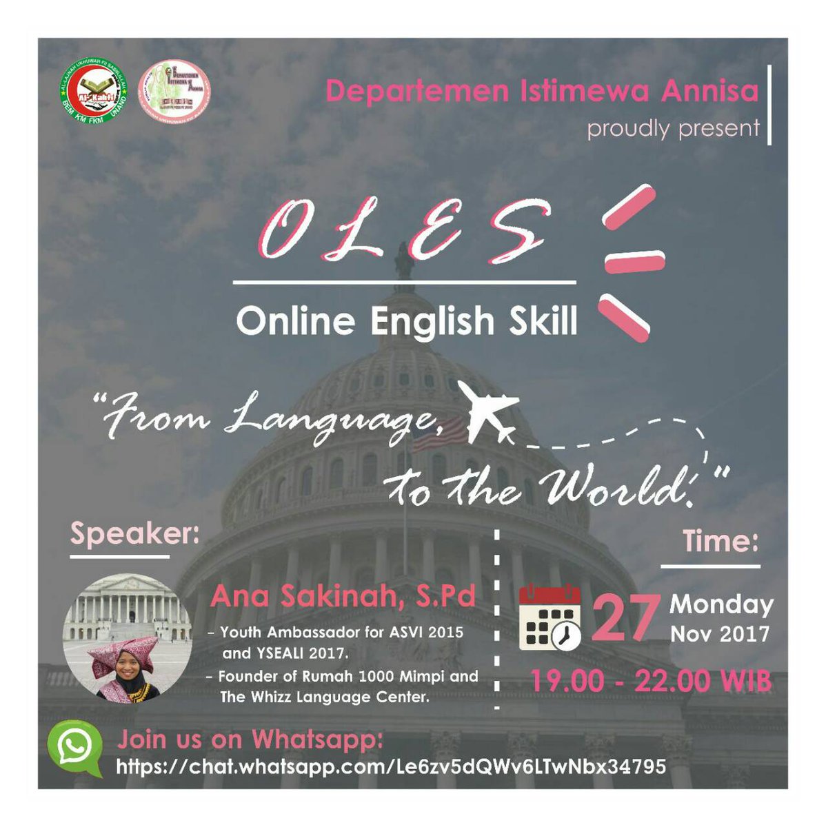 alkahfifkmunand's tweet photo. *📱Online English Skill ~ OLES 📱*
Tunggu apa lagi?!!
Kesempatan nggak datang 2 kali!
Langsung, join the group and bring your fellas here! https://t.co/lWllxLkzbm